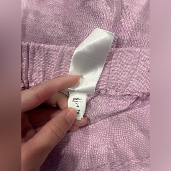 Banana Republic Factory Linen Blend Shorts Women’s Medium Purple Pockets - Picture 5 of 8